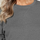 Karen Scott Women's Fleece Sweatshirt  Charcoal Size X-Large