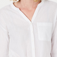 Charter Club Women's Metallic Striped Cotton Tie Front Top White Size Small