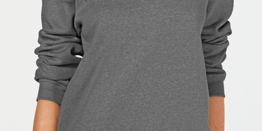 Karen Scott Women's Fleece Sweatshirt Gray Size Medium