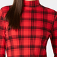Charter Club Women's Cotton Plaid Top Red Size Large