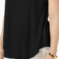 JM Collection Women's Scoop Neck Top Black Size S