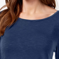 Style & Co Women's Chiffon Hem Top Blue Size X-Small