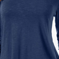 Style & Co Women's Chiffon Hem Top Blue Size X-Small