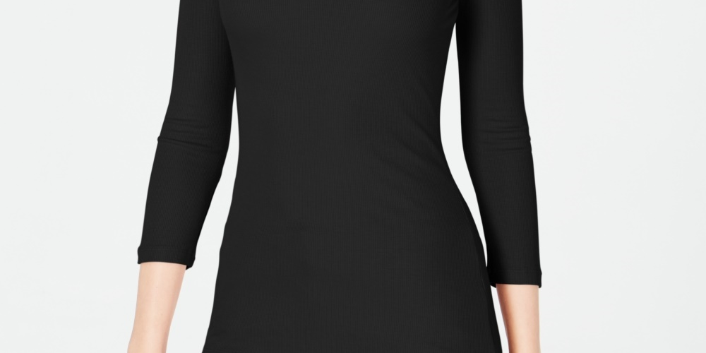 INC International Concepts Women's V Neck Top Black Size PL