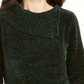 Karen Scott Women's Envelope Neck Chenille SweaterGreen  Size PS