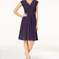 Love Scarlett Women's Fit & Flare Hardware Cutout Dress Purple Size Petite X-Large