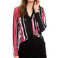 INC International Concepts Women's Striped Long Sleeve V Neck Blouse Pink Size Petite Small