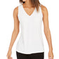 Charter Club Women's Crepe Tank Top White Size Medium
