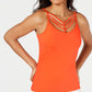 Thalia Sodi Women's Ladder Trim Tank Top Orange Size X-Small