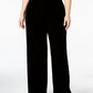 Alfani Women's Plus Velvet Wide Leg Pants Black Size 1X