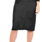 NY Collection Women's Ombre Cowlneck Sweater Dress Silver Size Petite Large