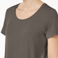 JM Collection Women's Scoop Neck Top Brown Size Small