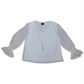 JM Collection Women's Smocked Sleeve Necklace Top White Size XX-Large
