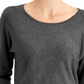 JM Collection Women's Rivet Dolman Sleeve Top Gray Size Medium