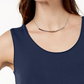 JM Collection Women's Scoop Neck Tank Top Blue Size Small