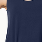 JM Collection Women's Scoop Neck Tank Top Blue Size Small