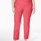 Charter Club Women's Cambridge Tummy Control Pull On Pants Red Size 26W