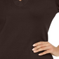 Karen Scott Women's Cotton Lace Up T-Shirt Brown Size Small