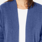 Karen Scott Women's Open Front Cardigan Blue Size Petite Small