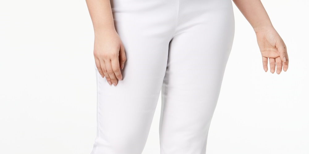 JM Collection Women's Capri Pants White Size 0X