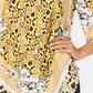 Thalia Sodi Women's Printed Cold-Shoulder Top Beige Size Small