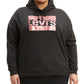 Levi's Women's Trendy Plus Logo Hoodie Black Size 1X