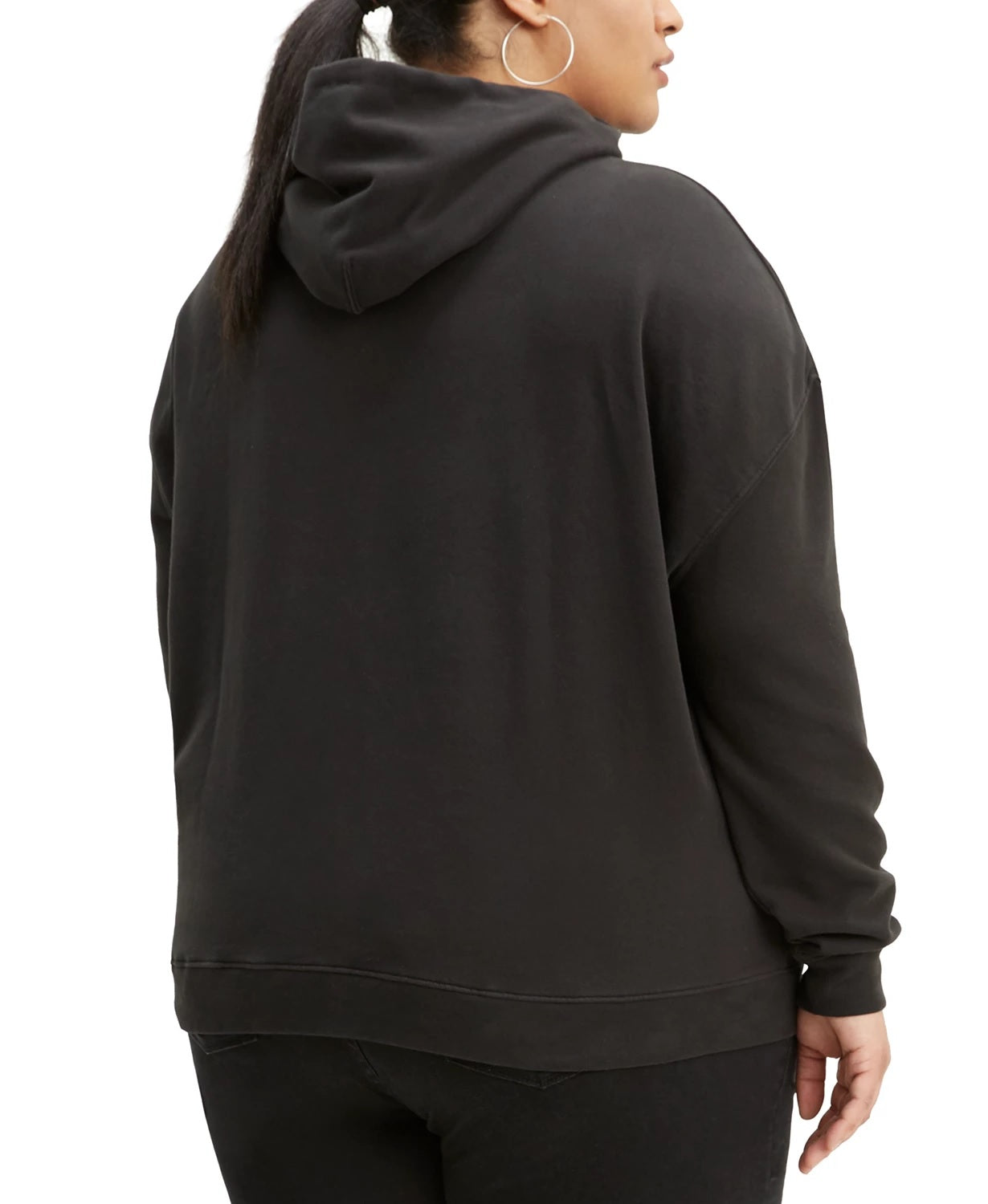 Levi's Women's Trendy Plus Logo Hoodie Black Size 1X
