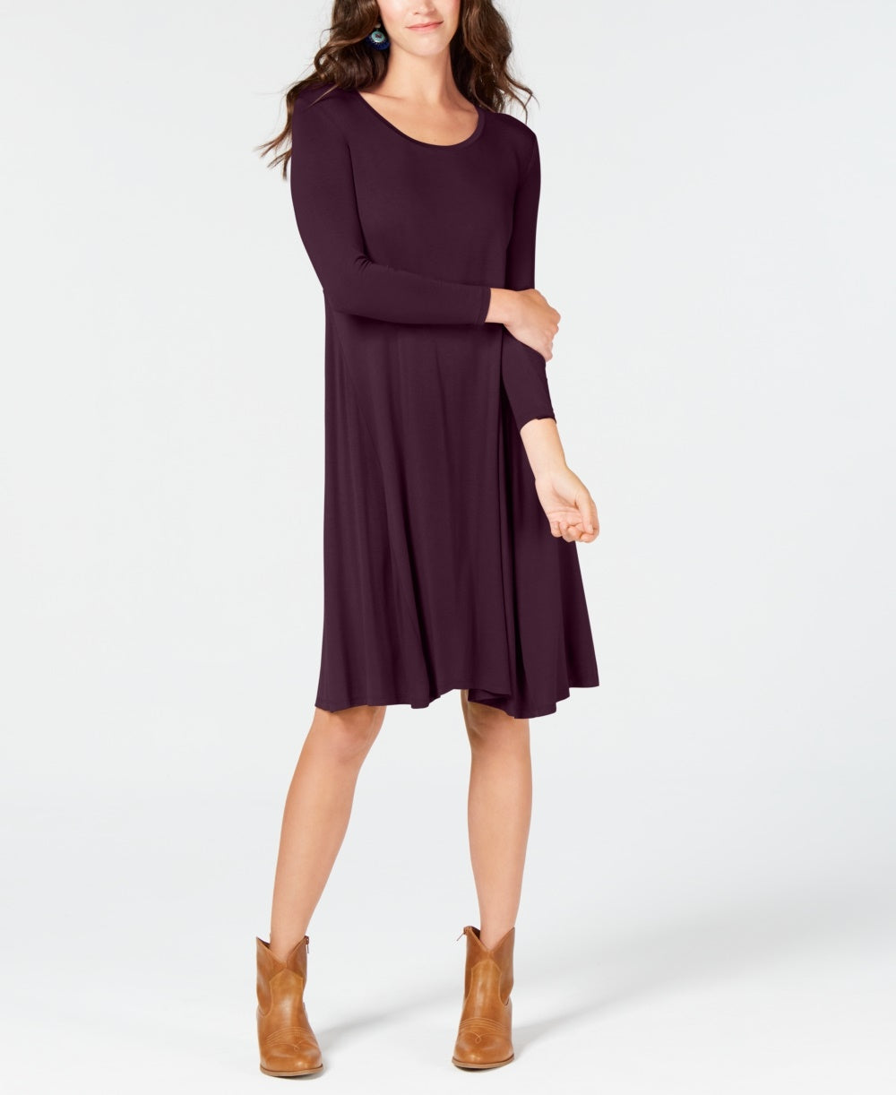 Style & Co Women's Swing Dress Purple- Size Small