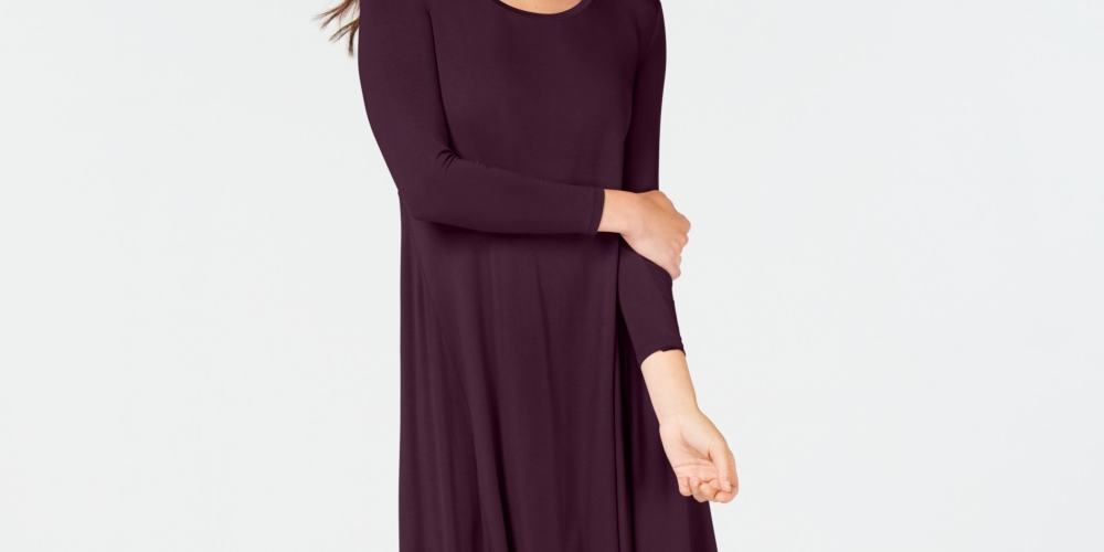 Style & Co Women's Swing Dress Purple- Size Small