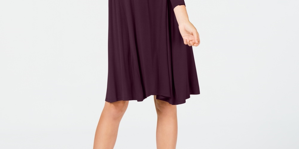 Style & Co Women's Swing Dress Purple- Size Small
