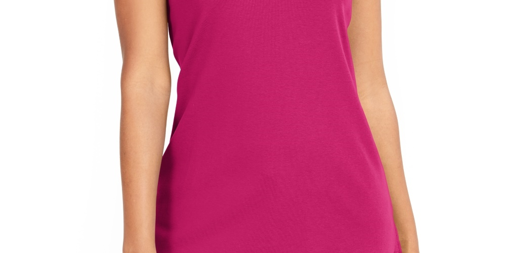 Karen Scott Women's Cotton Tank Top Red Size Medium