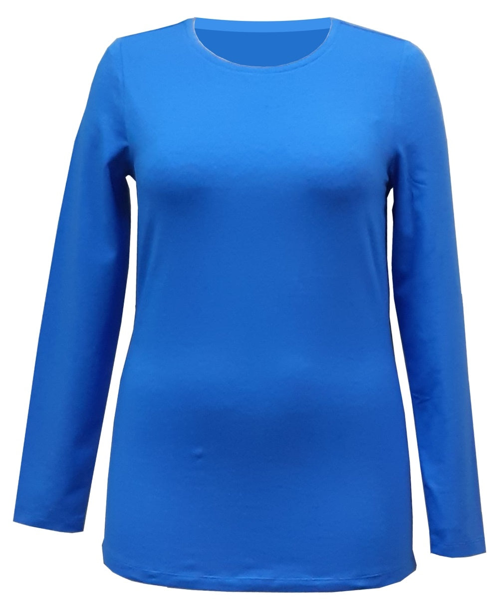 Style & Co Women's Long Sleeve Top Blue Size Large