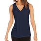 Charter Club Women's Crepe Tank Top Blue Size Large