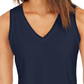 Charter Club Women's Crepe Tank Top Blue Size Large
