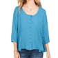 Style & Co Women's Swing Blouse Purple Size Large