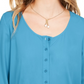 Style & Co Women's Swing Blouse Purple Size Large