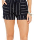 Style & Co Women's Stripe Linen Shorts Blue Size Petite Small