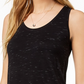 Maison Jules Women's Scoop Neck Tank Black Size Small