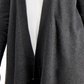 JM Collection Women's Textured Hem Cascade-Front Cardigan Gray Size Large