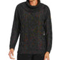 Charter Club Women's Black Speckle Long Sleeve Turtle Neck Blouse Evening Top Black Size Petite X-Large