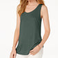 Maison Jules Women's Scoop Neck Tank Green Size Small