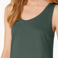 Maison Jules Women's Scoop Neck Tank Green Size Small