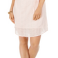 Style & Co Women's Textured Cotton Dress Pink Size Medium