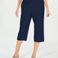 Karen Scott Women's Petite Drawstring Capri Pants Navy Size PM
