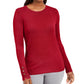 JM Collection Button-Cuff Crewneck Sweater  Lt/Pas Red Size Large