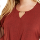 JM Collection Women's Plus Size Twist-Front Top  Red Size 2X