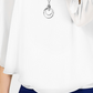 JM Collection Women's Asymmetrical Necklace Blouse White Size X-Large
