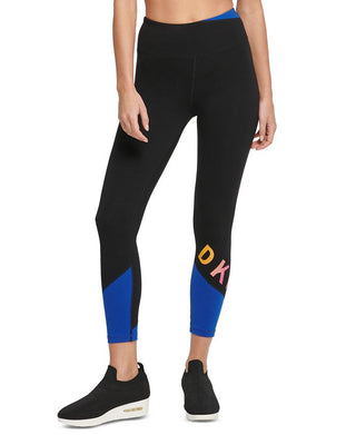 DKNY Women's Sport Colorblocked Ankle Leggings Black Size XS