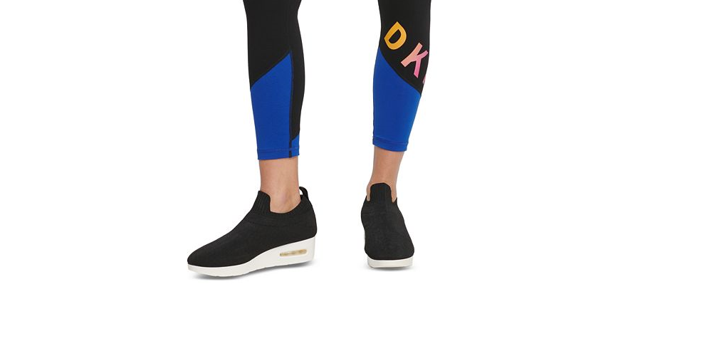 DKNY Women's Sport Colorblocked Ankle Leggings Black Size XS