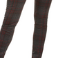 Hippie Rose Junior's Plaid Pull On Ponte Pants Grey Size Small